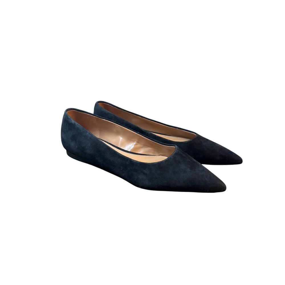 Sam Edelman Suede Black Pointed Toe Flats 5.5M NEW